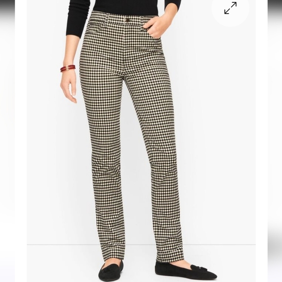Stretch Corduroy Straight Leg Pants - Buffalo Check 10P - Picture 1 of 5